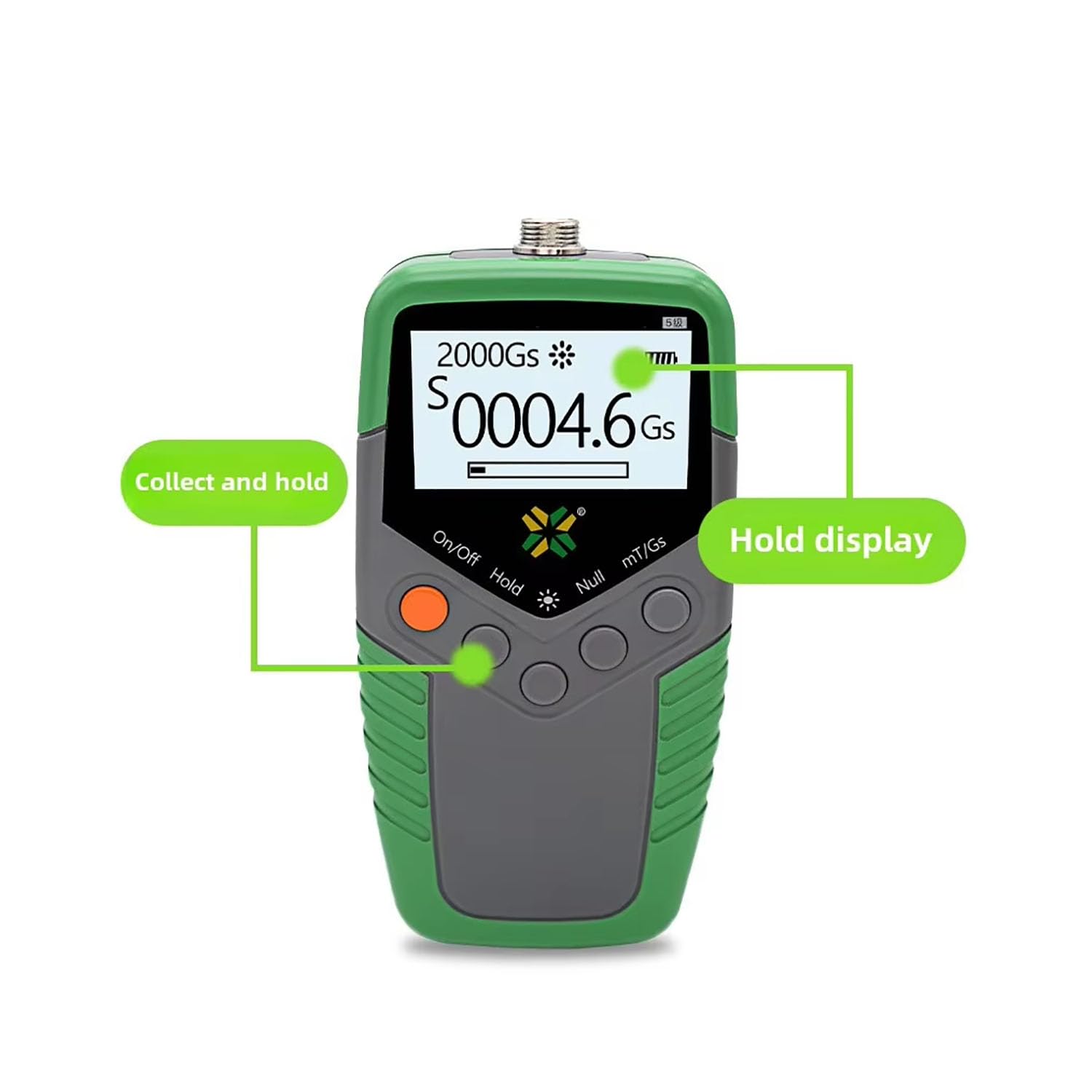 Ręczny Cyfrowy Gaussmeter, Miernik Strumienia Magnetycznego, Zakres Pomiarowy Od 0 Do 2400 MT, Funkcja Max Hold, Regulowane Podświetlenie I Automatyczne Wyłączanie, Do Użytku Na Zewnątrz
