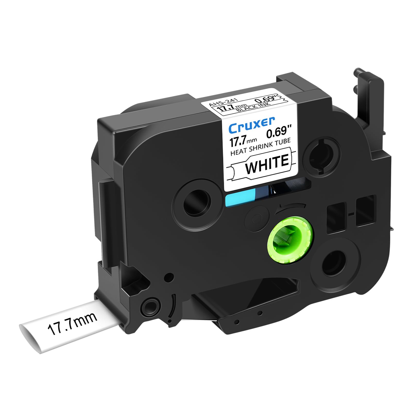40er-Pack Ersatz für 17,7 mm HSE-241 Schwarz auf Weiß Kompatibel Ptouch