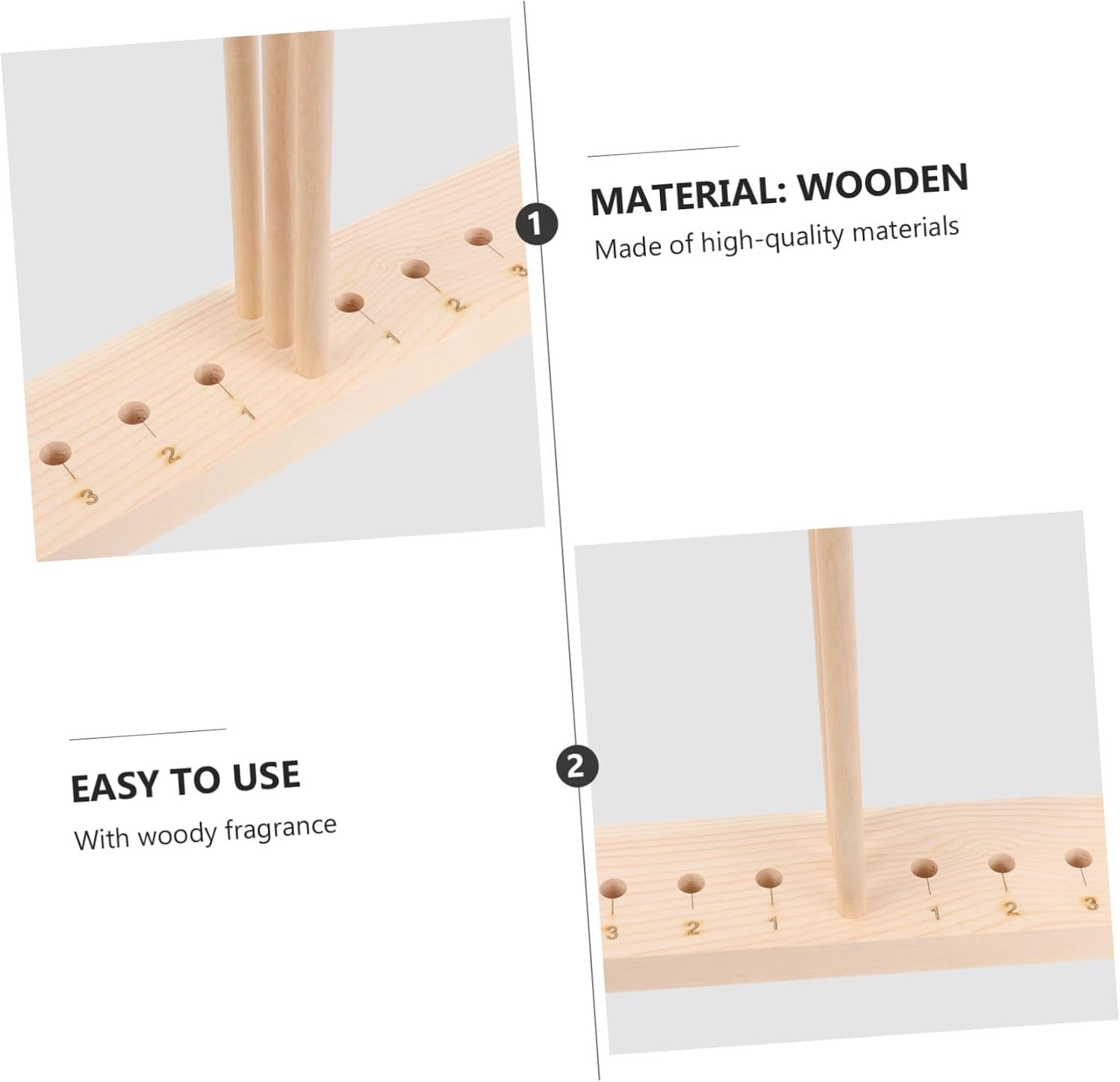 GLSTOY Wooden Bow Maker Tool Bowknot Making Kit for DIY Decorations Craft Bowknot Maker 3 Rods and 15 Holes Base