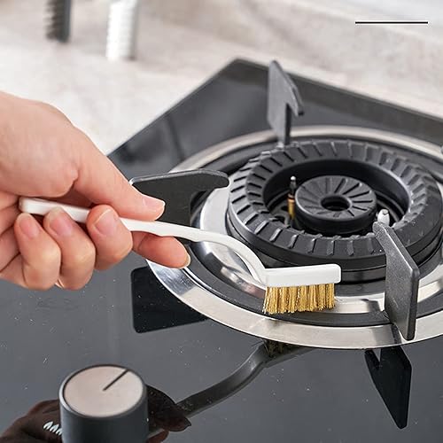 Miniatura 9 de ORIJOYNA Juego de 3 fregadores de limpieza de cocina, cepillo de alambre (acero inoxidable + latón + nailon) para grasa, suciedad y óxido de campana