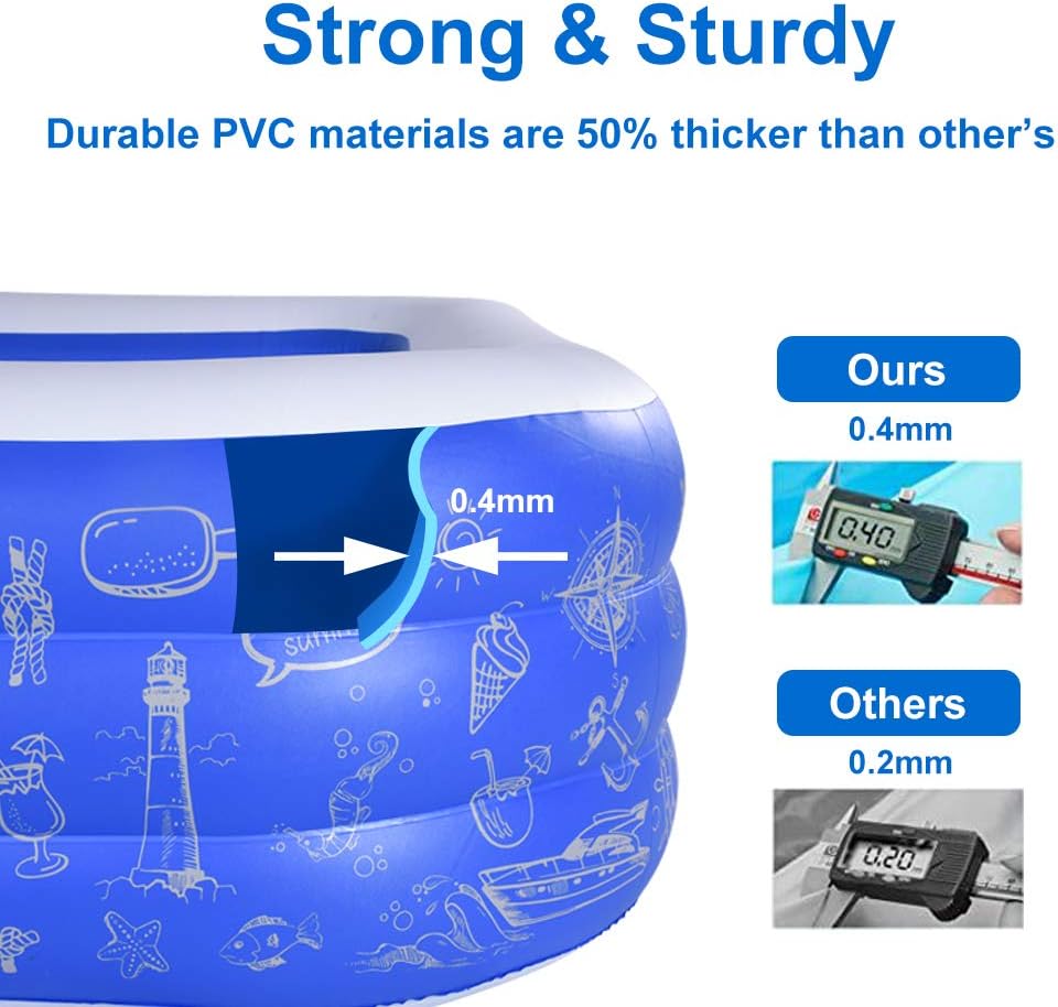 Prоmо 40% оƒƒ FC Design Backyard Swim Center for Kids, Adults, Babies, Toddlers, Blow up Large Rectangular Patio Garden Outdoor Inflatable Family Swimming Pools with Electric Air Pump Included, 117D x 68W x 22H Uр Tо 60% оƒƒ FC Design Backyard Swim Center for Kids, Adults, Babies, Toddlers, Blow up Large Rectangular Patio Garden Outdoor Inflatable Family Swimming Pools with Electric Air Pump Included, 117D x 68W x 22H