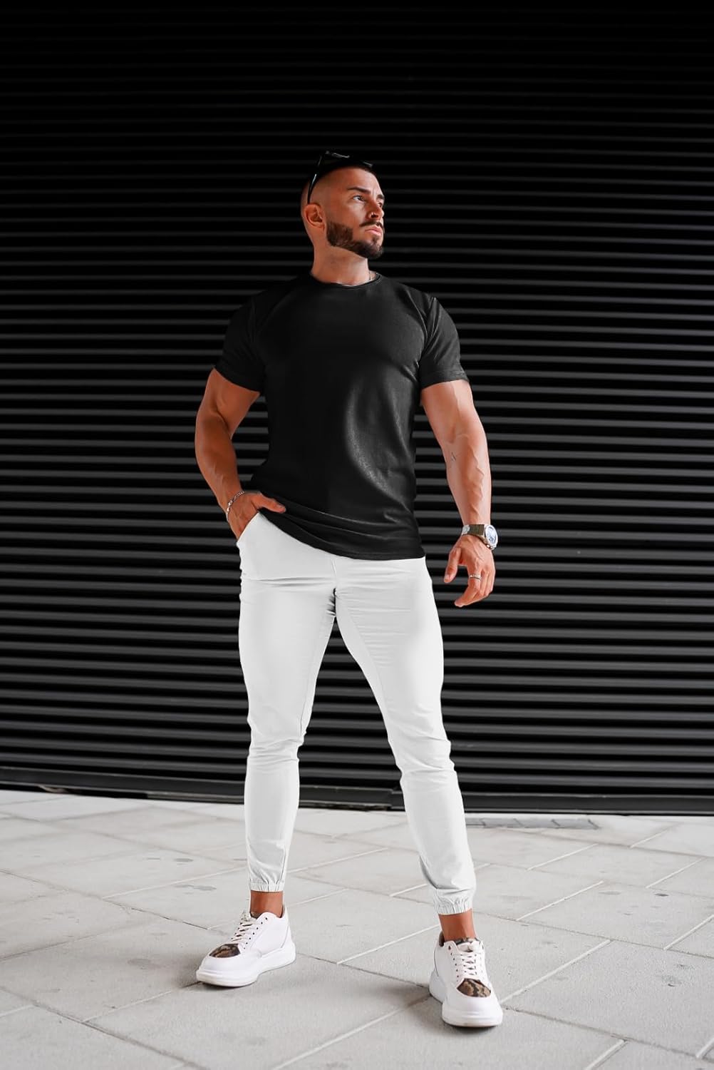 Men's 4-Way Stretch Slim Tapered Fit Golf Joggers -30" 28" 26" Inseam Nylon - Image 6