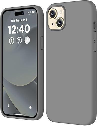 Funda de silicona para iPhone 15 Plus, cubierta protectora de cuerpo completo, forro de microfibra suave antiarañazos, funda delgada ultrafina para