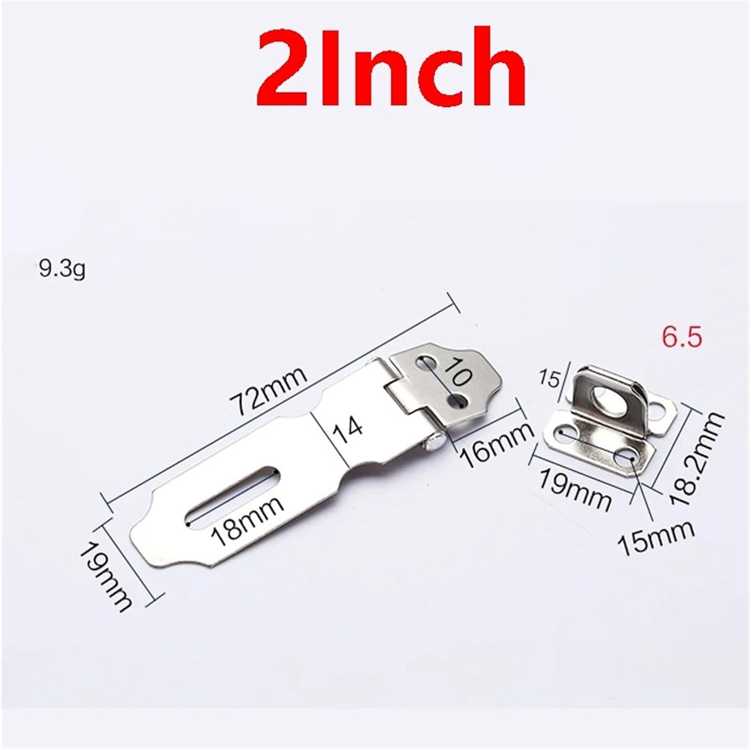 Door Padlock Hasp, 4Pcs Home Drawer Door Safety Padlock Latch Hasp Staple Stainless Steel 2inch Used with 30mm Padlock for Wood Door Cabinet Drawer(2 inch)
