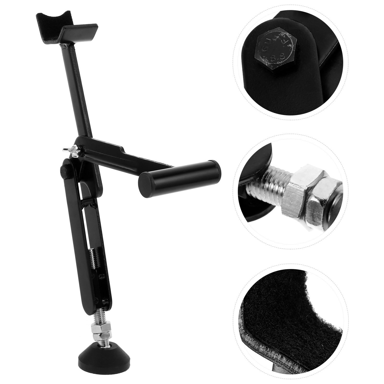Mipcase Cavalletto Solleva Moto in Metallo Nero per Ruota Anteriore e Posteriore, Pieghevole e Sollevamento senza Sforzo per Manutenzione e Riparazione Moto
