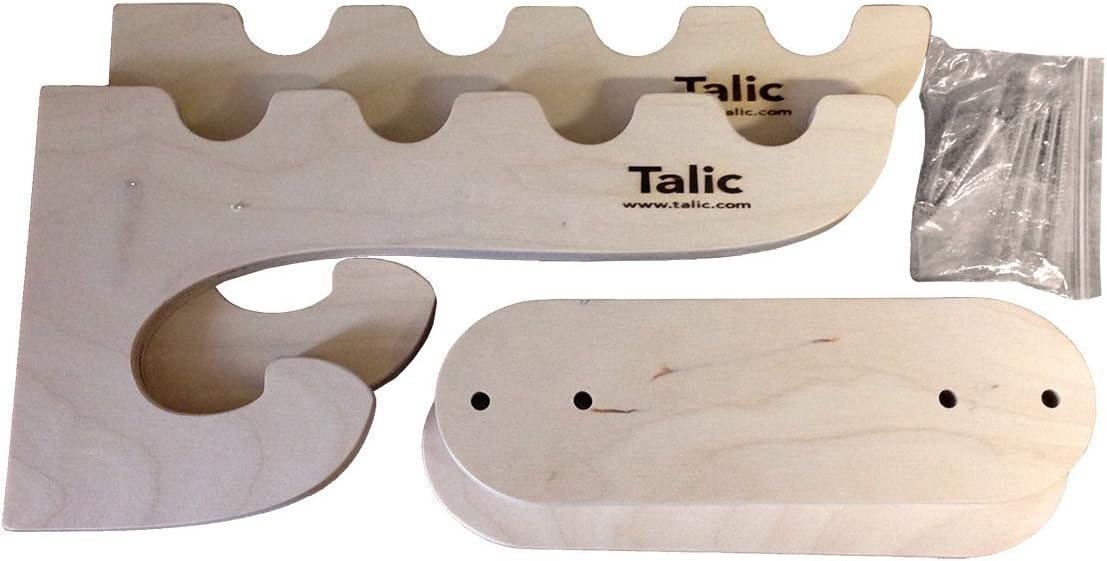 Talic PRW4 Paddle Rack– Wall Paddle Rack – Holds Kayak, Canoe, and SUP Paddles – Paddle Storage and Organizer – Paddle Display – Quick Installation – Horizontal Kayak Paddle Holder – Holds 4 Paddles