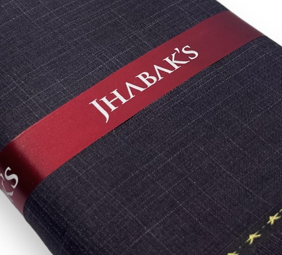 Image of JHABAK'S Unstitched Viscose Rayon Self Design Trouser Fabric - 1.30 Meter