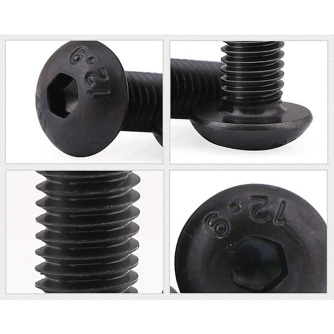 Dreneco Button Head Bolts 12.9 Grade High Tensile Dome Allen Head Machine Screws, M8×35mm,5 pcs - Image 3
