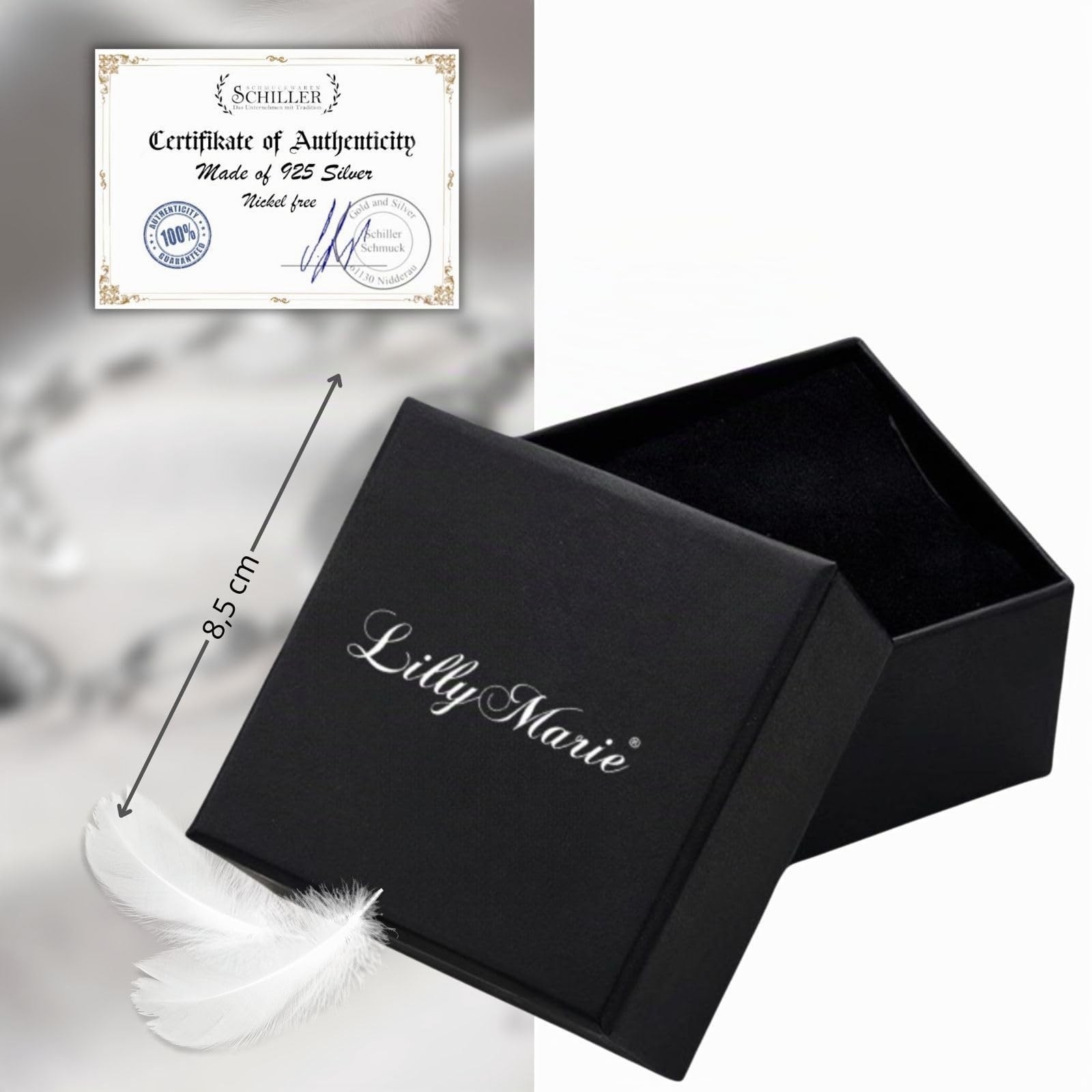 Damen Silberarmband Aus Sterling-Silber 925 Mit Verstellbarer Länge