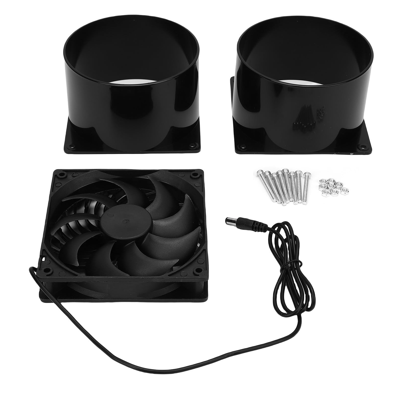 Ventilatore di scarico flangiato ad energia solare Ventilatore di ventilazione solare Flusso d'aria ad alta efficienza Funzionamento silenzioso per capannone per polli in serra