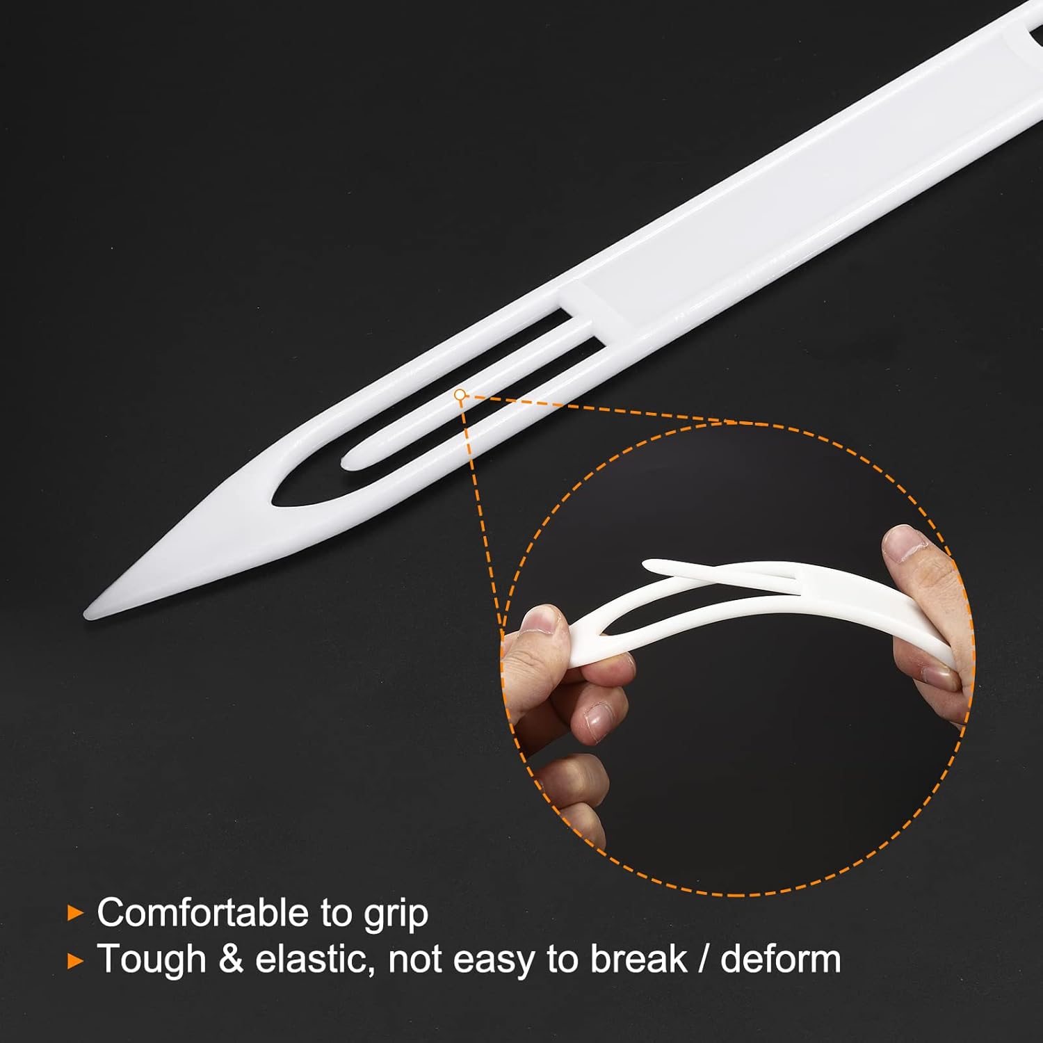 PATIKIL Netting Needle Shuttles Kit Plastic Fishing Net Repair Line Mending Tool, White Size 1