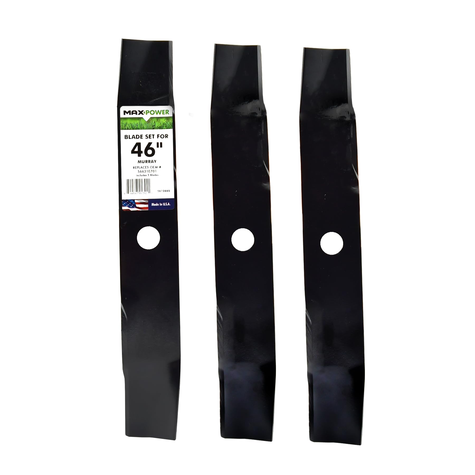 MAXPOWER 561288 - Juego de Cuchillas para Mulching para Corte Murray de 116.8 cm, sustituye a 456631E701