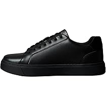 Calvin Klein Uomo Sneakers con Suola Preformata Classic Laceup in Pelle, Nero (Triple Black), 46
