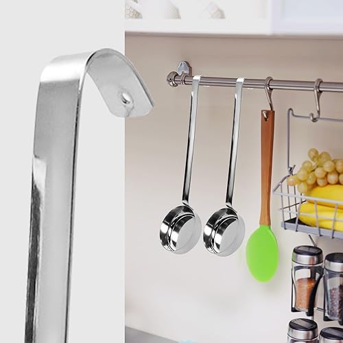 Miniatura 7 de Tsnamay Cucharón de cocina de acero inoxidable 201 de acero inoxidable de 10.55 pulgadas con ganchos y asas largas para remover, porciones y servir