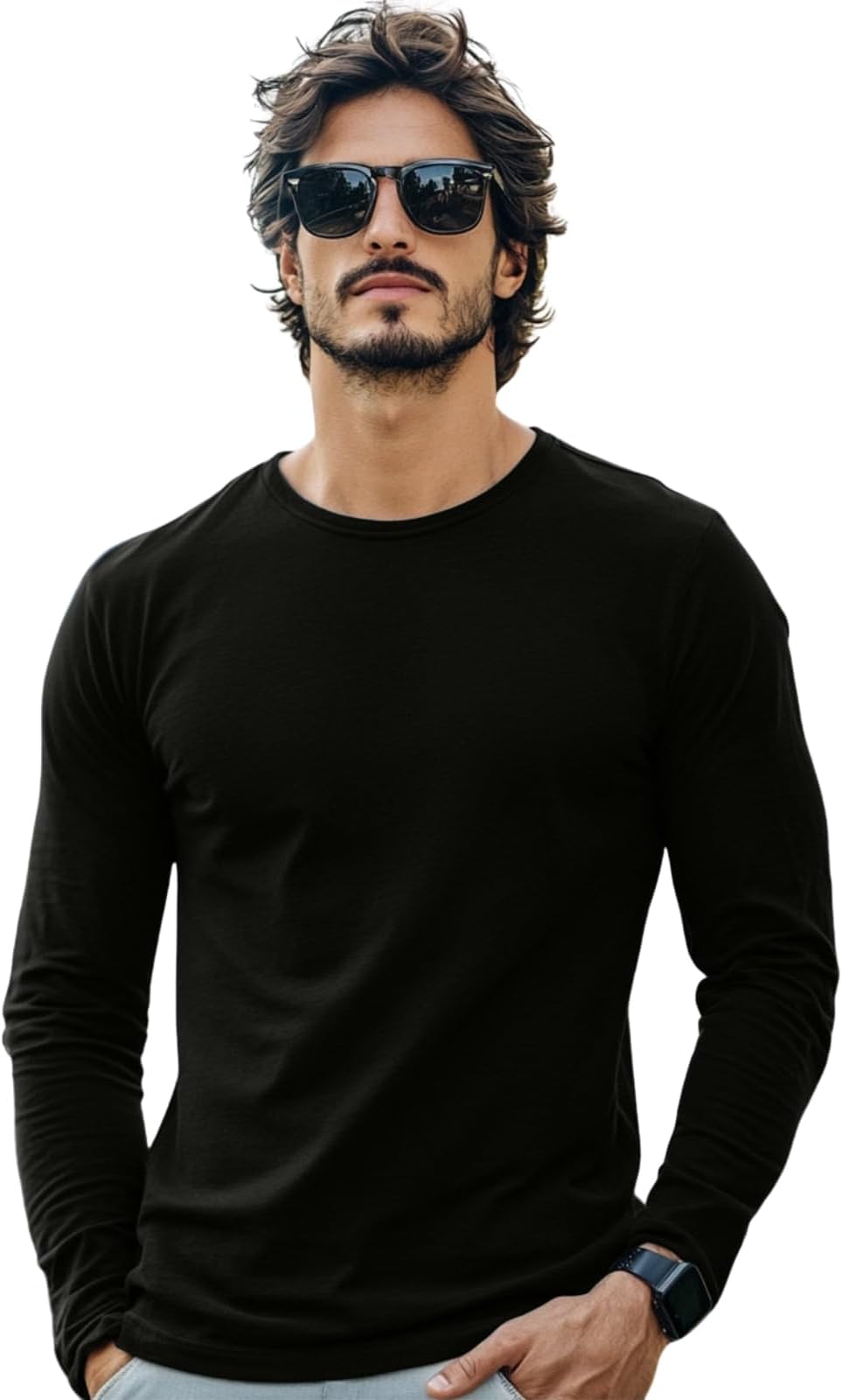 Men SOLID_FULL_SLEEVE_REG Western