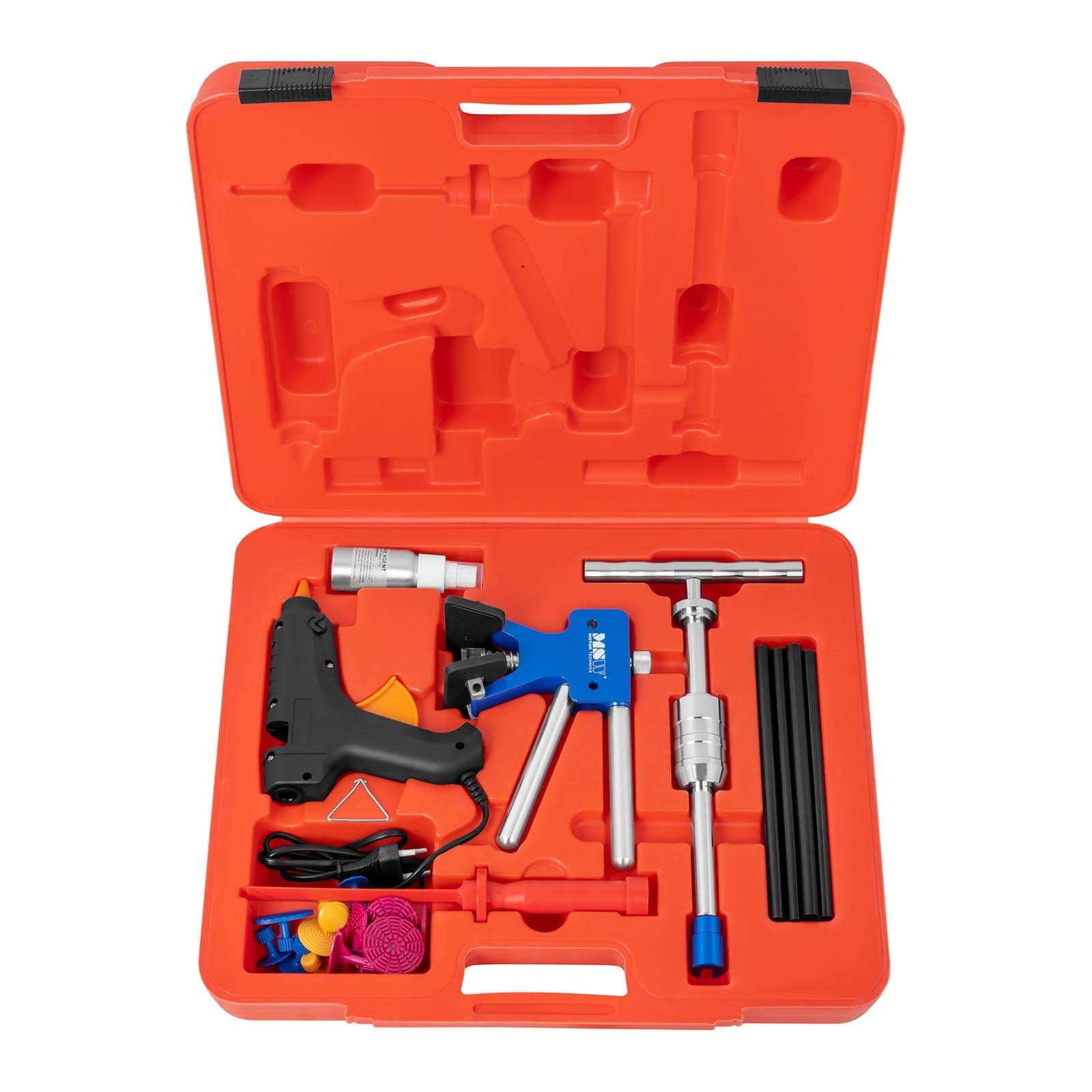 MSW Kit Tirabolli Auto Sollevatore per Riparare la Carrozzeria MSW-DENTPULLER.SET2 (230 V, 40 W, 33 Pezzi)