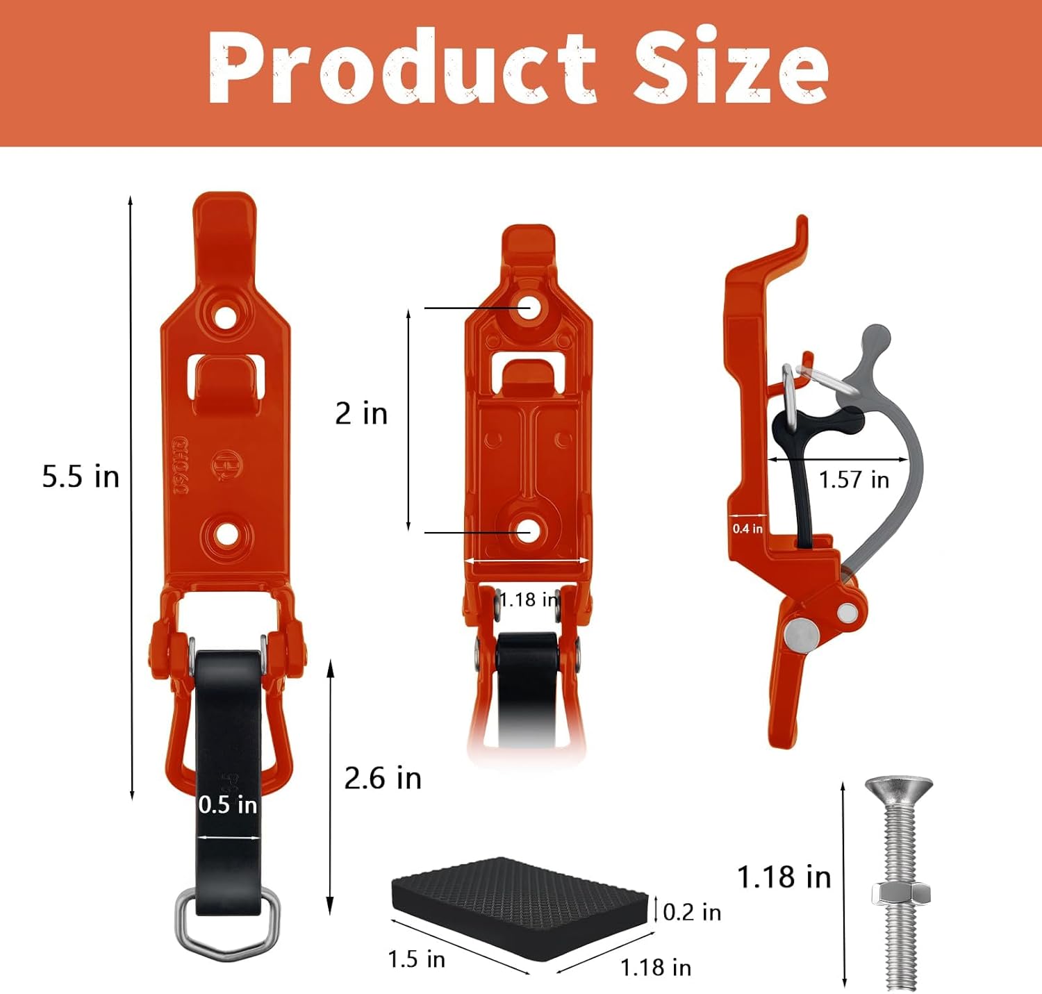 Bazen 8PCS Shovel Mount for Roof Rack Overland Gear Rotopax Mount Shovel Holder for Truck Tool Holder,Rubber Clamp Grip Mounting Kit Fits Shovel Holder Wall Mount, and Pole Clamp