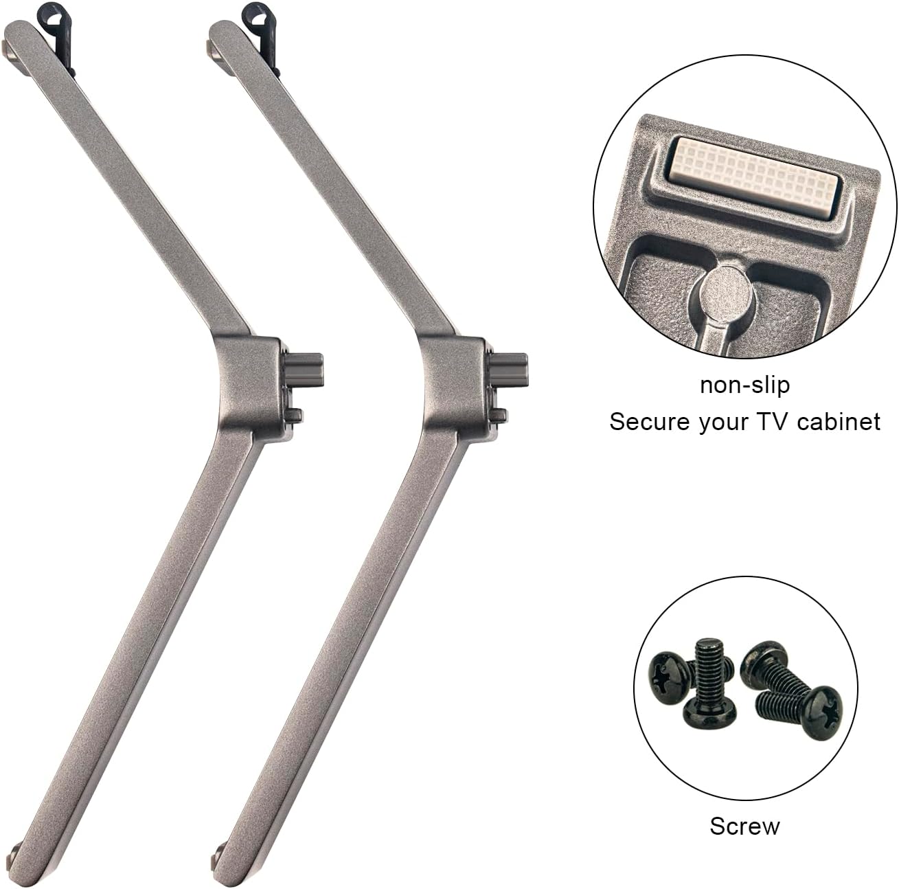 Beyution TV Mounts,Base TV Stand Legs Replacement Fit for hisense TV Legs 55U6G,HJ1621,TV Stand Base with Screws and Installation Instructions