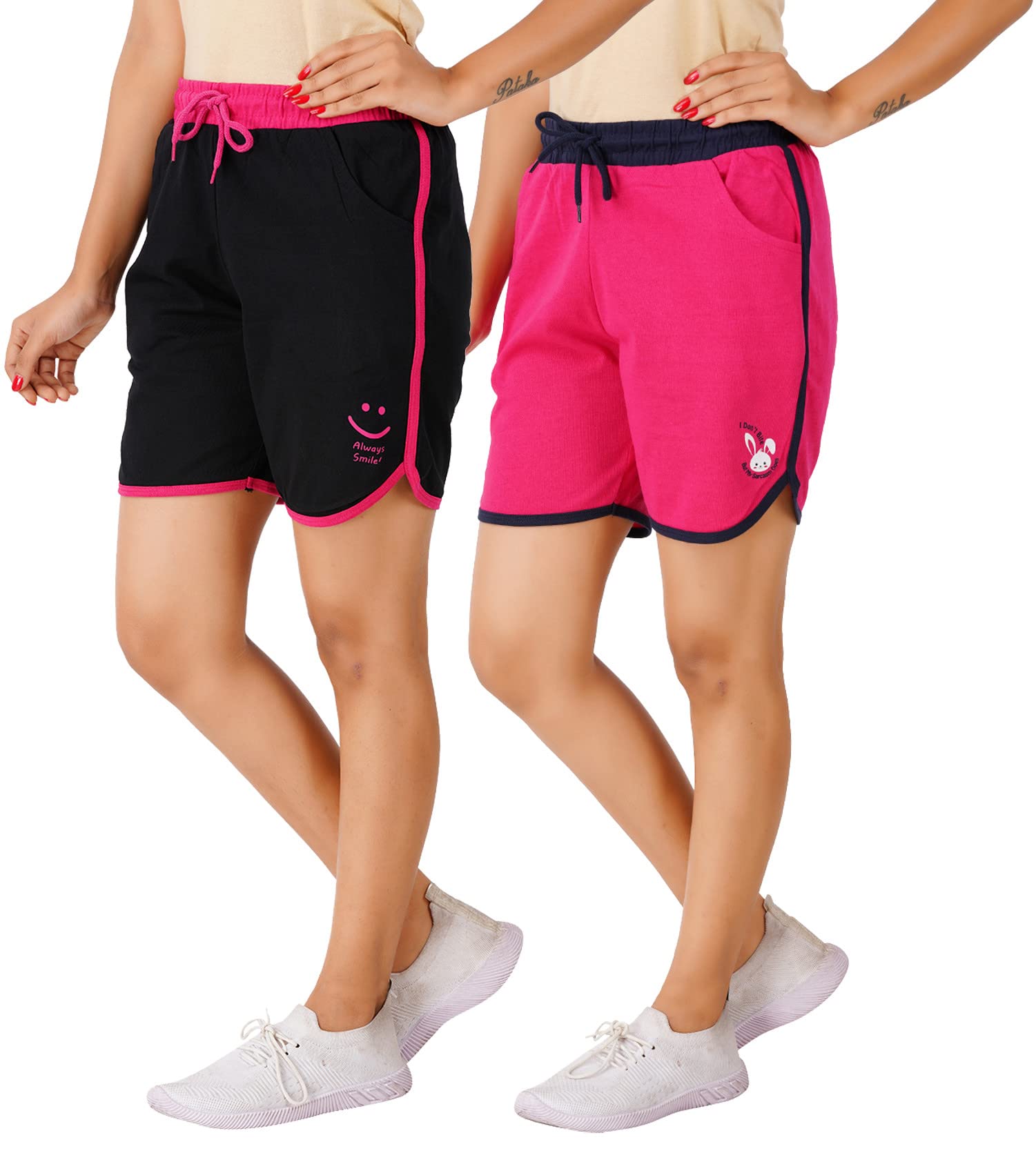 south tree Women Shorts Netfolding(Pack of 2)-picture-11