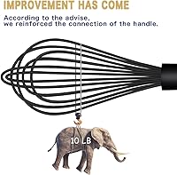 Vista 4 de Batidor de silicona apto para lavavajillas, diseño sellado impermeable, juego de 3, batidores de cocina profesionales para cocinar antiarañazos