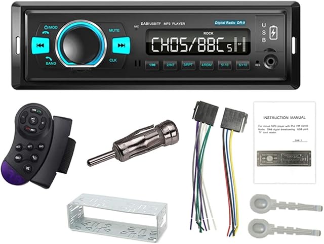 NC 1 Din Car Radio Stereo DAB/DAB+/FM Receiver Car Digital Radio System BT4.2 U-Disk TF Crad MP3 Player Dual USB Port