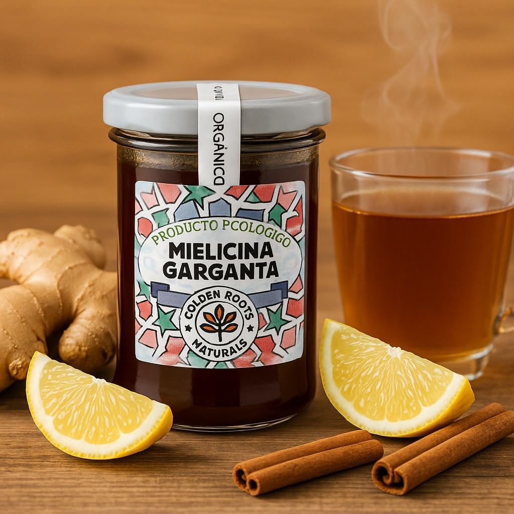 Miel para la garganta con jengibre, canela y limón – mezcla natural de sabor intenso y efecto calmante - Ideal para voz, tos y días fríos - Pack Ahorro x2