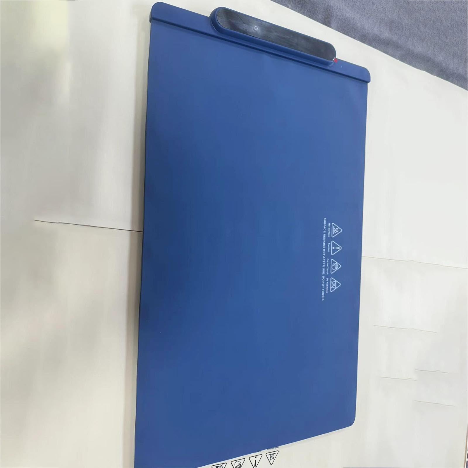 Manta Eléctrica Calefactora con Superficie para Calentar Alimentos, Bandeja Eléctrica Plegable para Buffet, Mantel Calefactor para Camareros, Azul, Individual