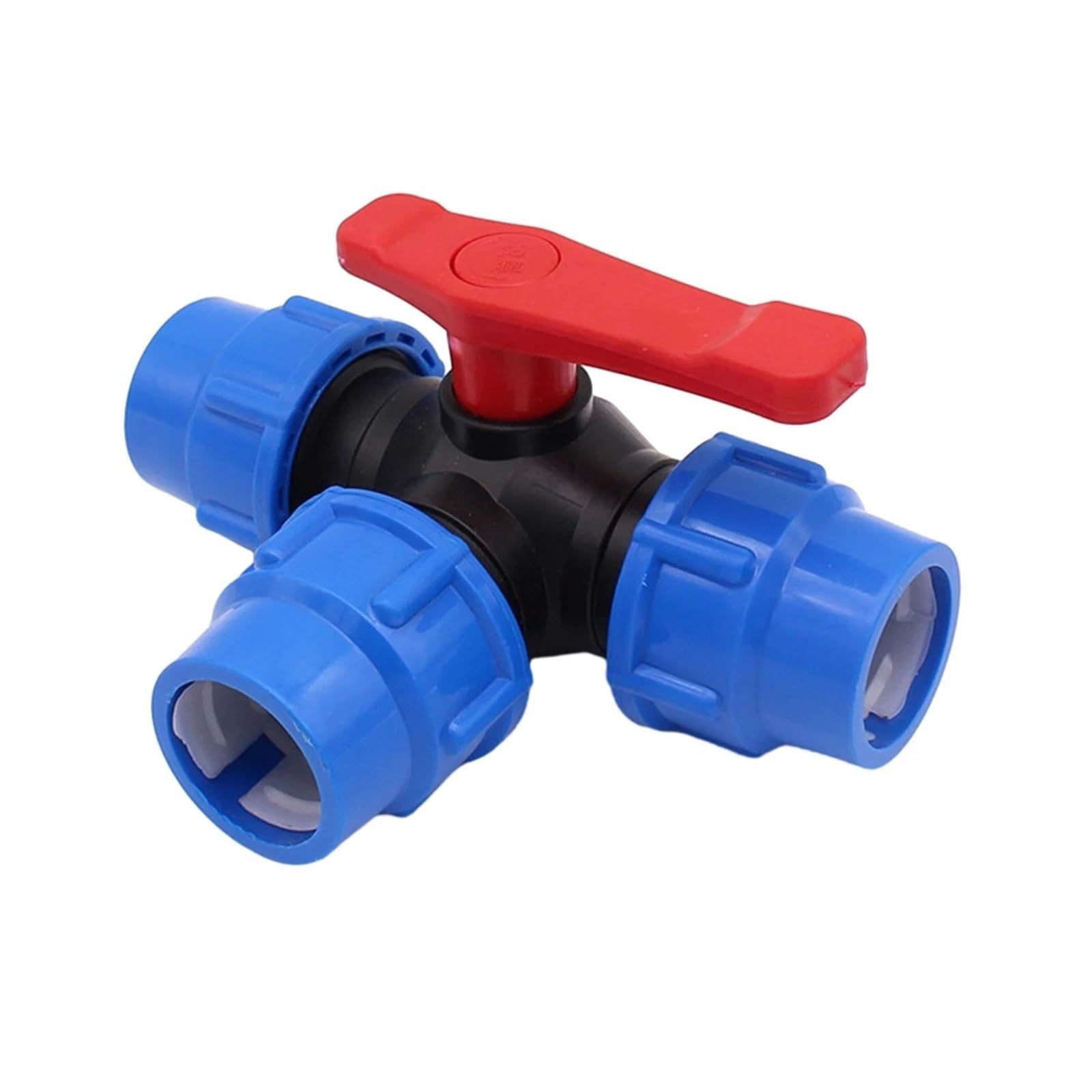 3-Way Ball Valve PVC PE Pipe Joint 20/25/32/40/50mm(50mm)