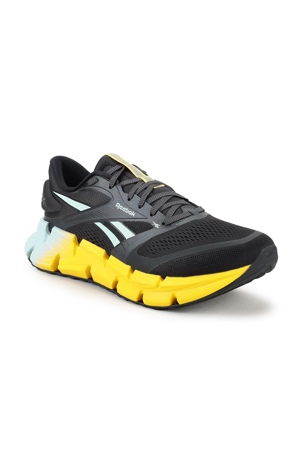 Reebok Men's Floatzig 2 Trainers, Washed Black Glitch Aqua Golden Haze, 9.5 UK