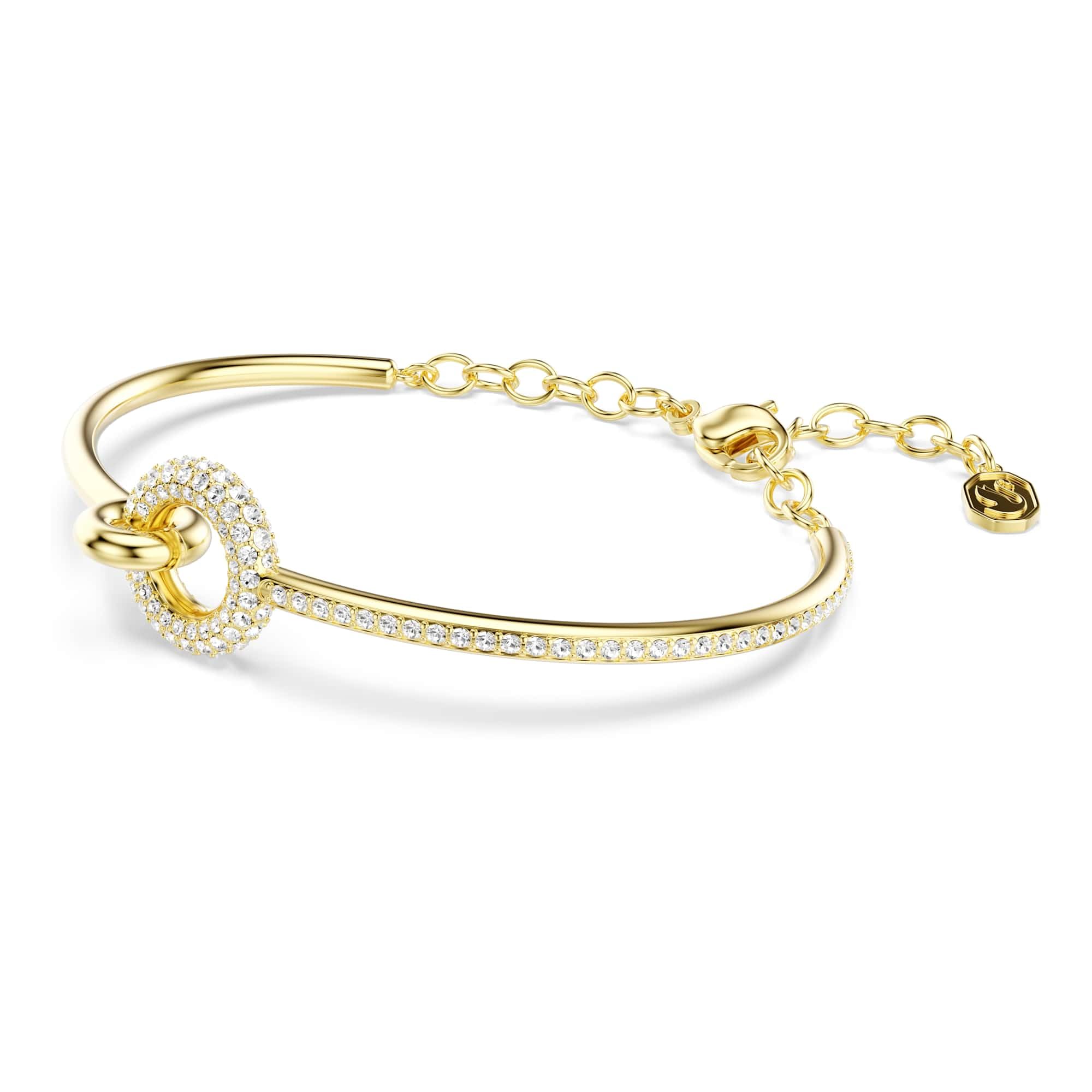 Swarovski Dextera Collezione Bracciale rigido, Taglio rotondo, Bianco