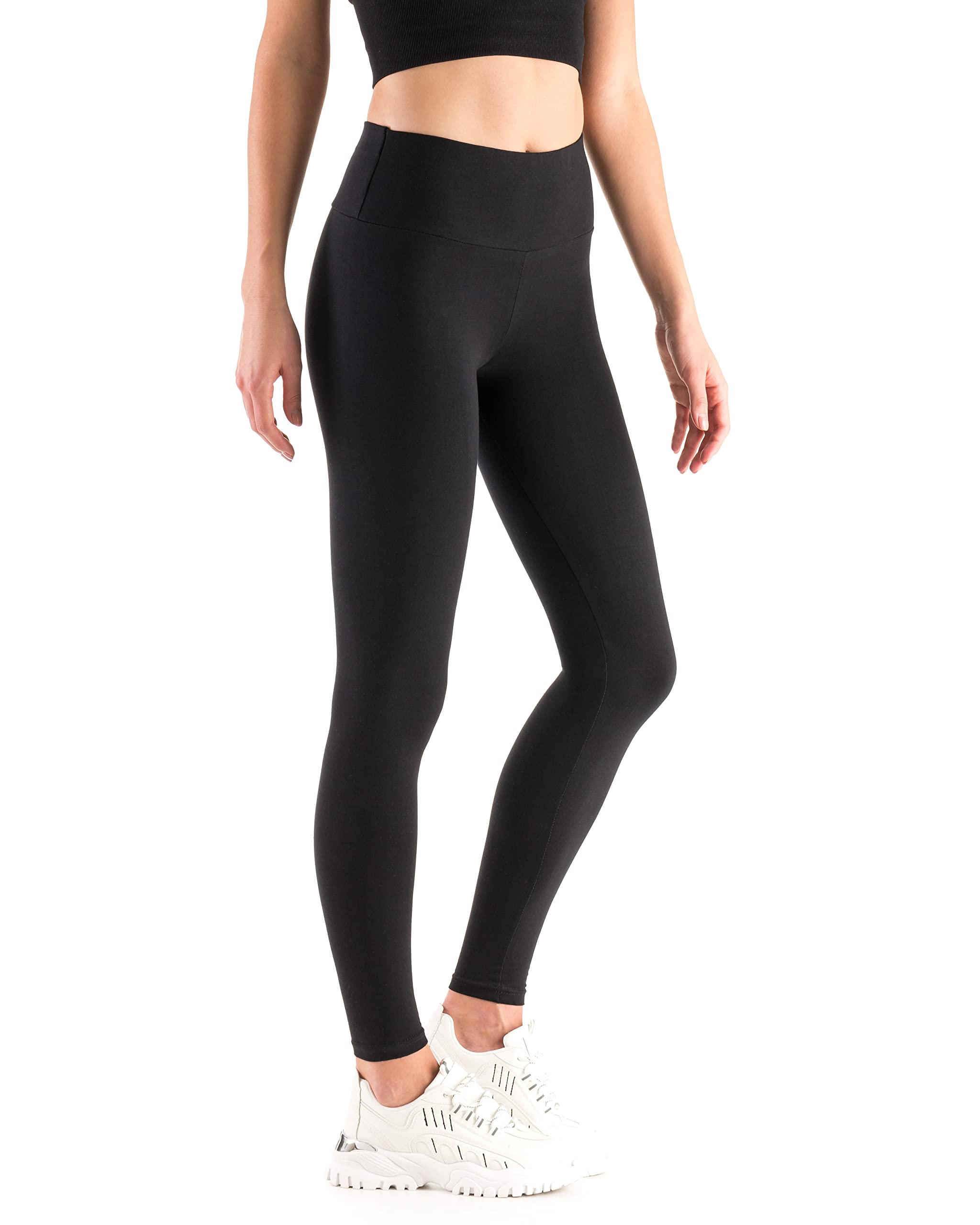 futuro fashion Women's Cotton Leggings High Waist Non See Through I Cotton Leggings Full Length Wide Tummy Control I Solid Sports Casual Women's Leggings Plus Sizes S-6XL-picture-33