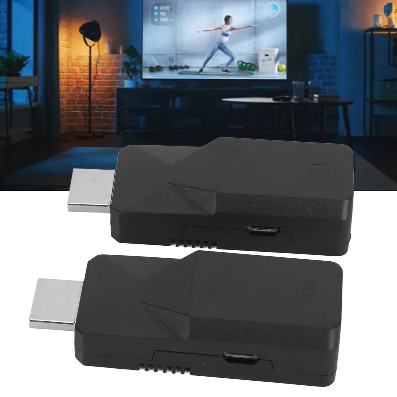 Vikye HD Video Extender, Portable HD Ethernet Extender 1080P HD Transmitter and Receiver for Monitoring Computer, VIKYEM6IE2URNB0
