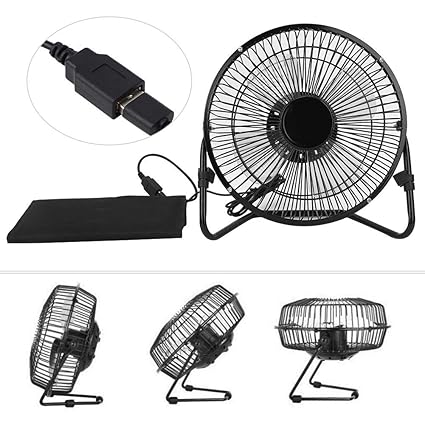 Ubersweet Portable Solar Charger Fan Polysilicon Solar Panel with Fan Portable Battery Charger Ideal Device for Camping Hiking'