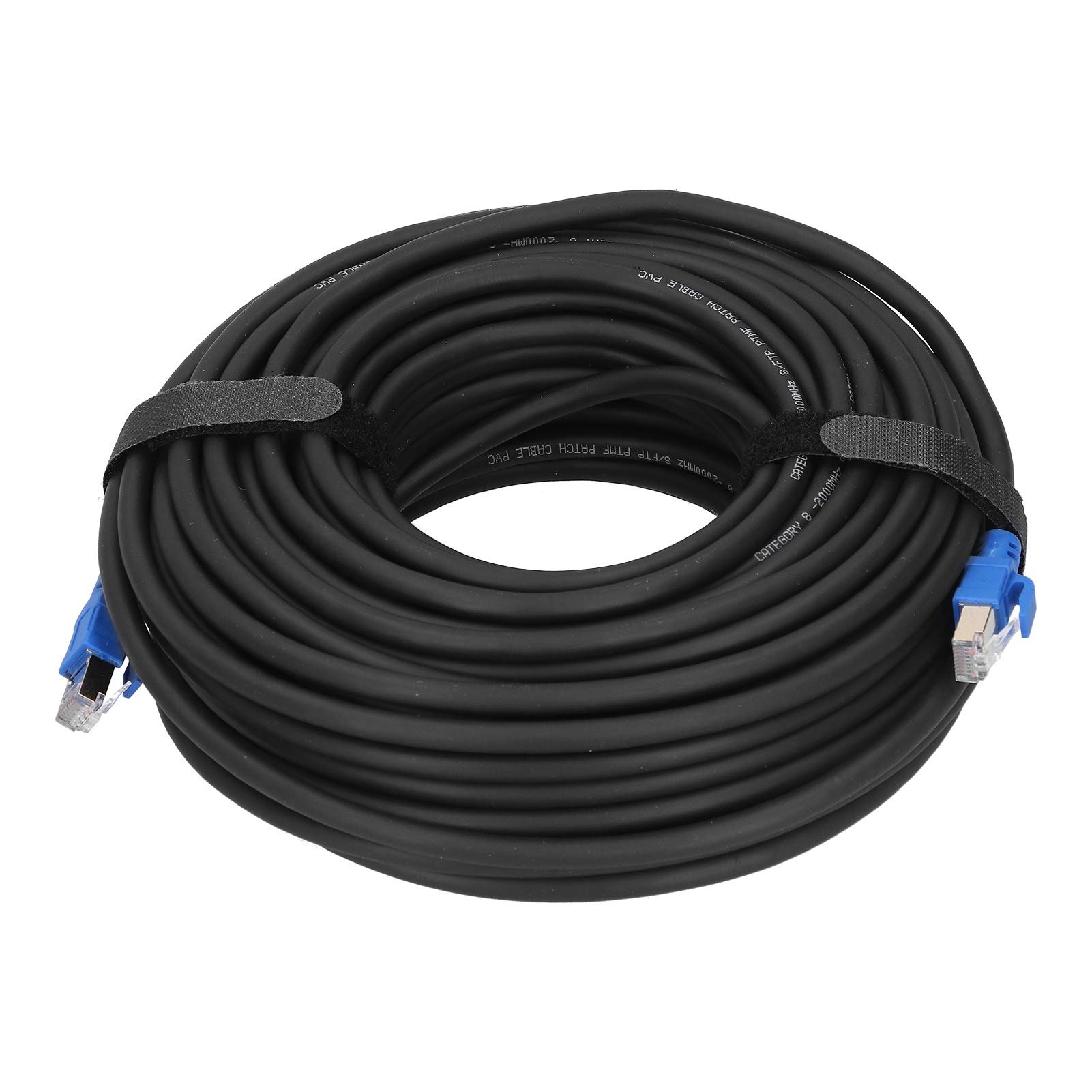 Câble Ethernet CAT8, Câble Internet Haut Débit 40 Gbit/s 2000 MHz avec Connecteur RJ45 plaqué or, pour Routeurs, Commutateurs, Adaptateurs Réseau et Consoles de jeux. (25m / 82ft)