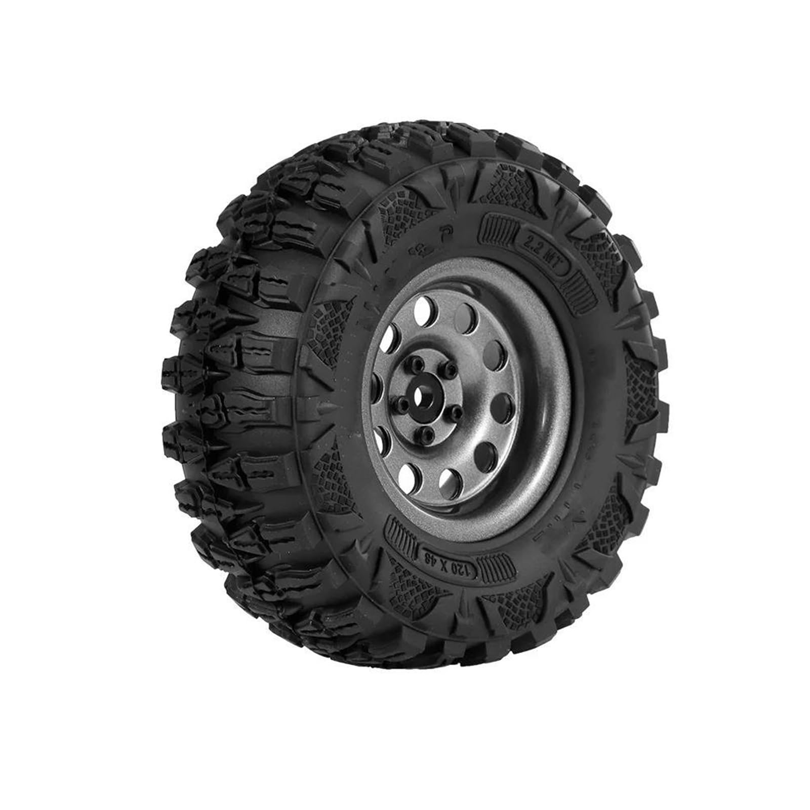 RC Ruote Gomma Compatibile Con SCX10 TRX-4 Per HSP Per RGT RR10 Per Traxxas Per Axial 4 Pezzi 2. Pollici RC Car Wheel Tire Mozzo In Metallo 1/10