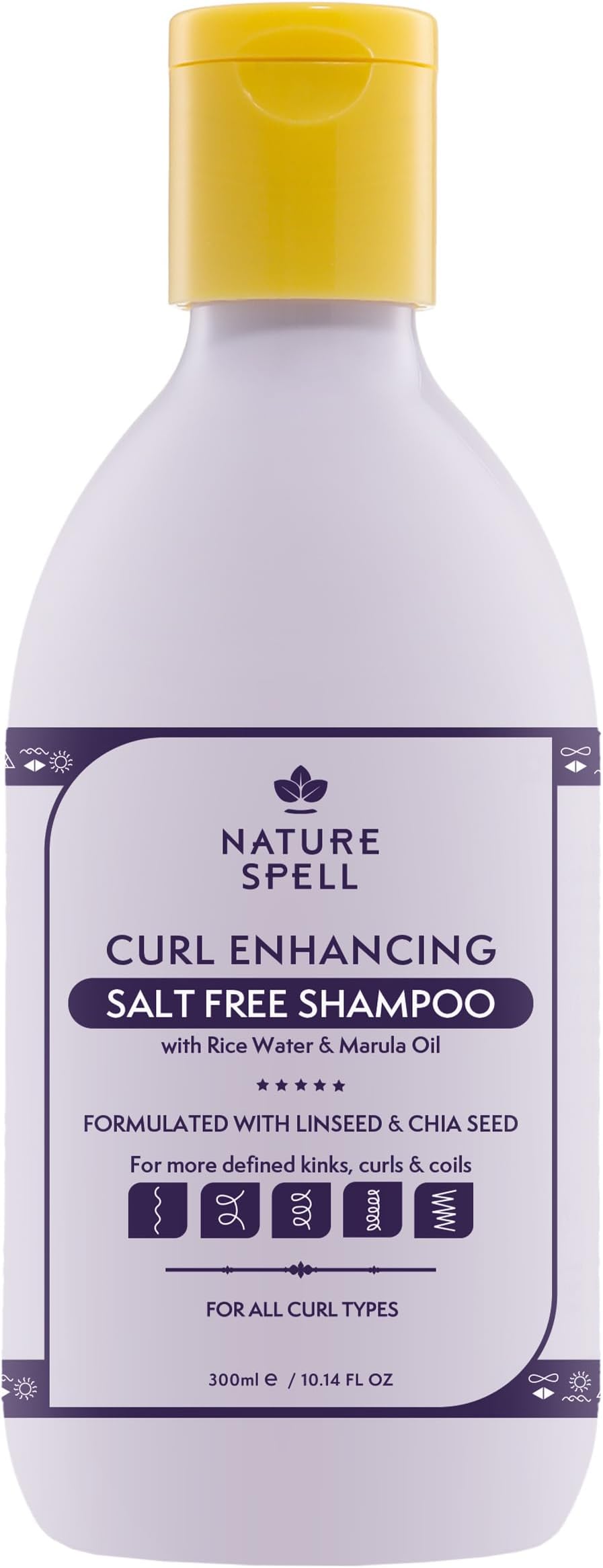 Curl Enhancing Shampoo 300ml for Curly Hair – Sulphate Free Shampoo, infused with Rice Water & Linseed, For All Curl Types, 100% Vegan, Made in the UK