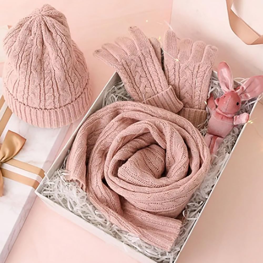 Set Invernale 3 Pezzi Per Donna – Cappello Con Pompon, Sciarpa E Guanti Touchscreen – Morbido E Termico - 4