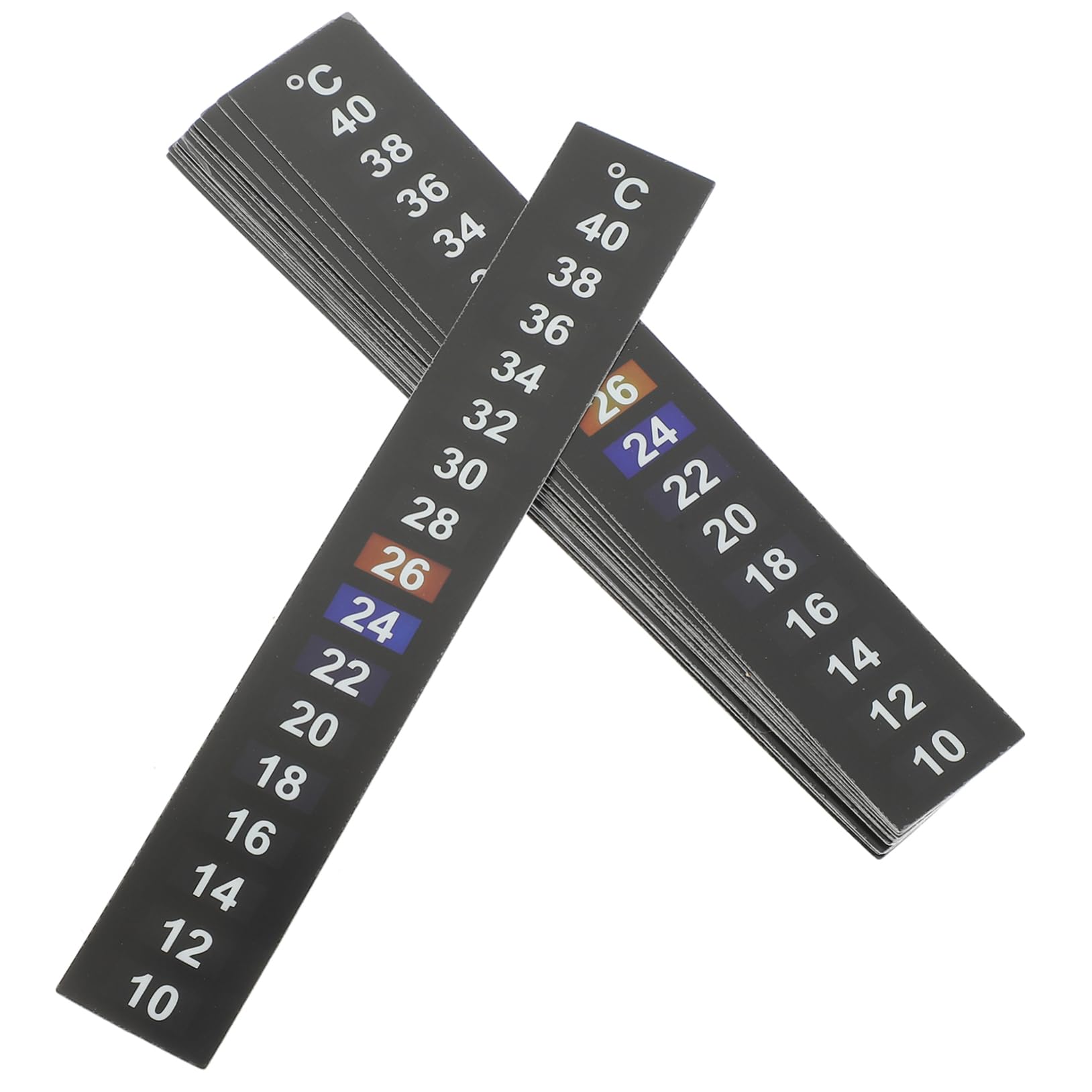 BESPORTBLE Fish Tank Thermometer Strip 15pcs Special Thermometer Stickers Colorful Liquid Crystal 10-40? Random Color