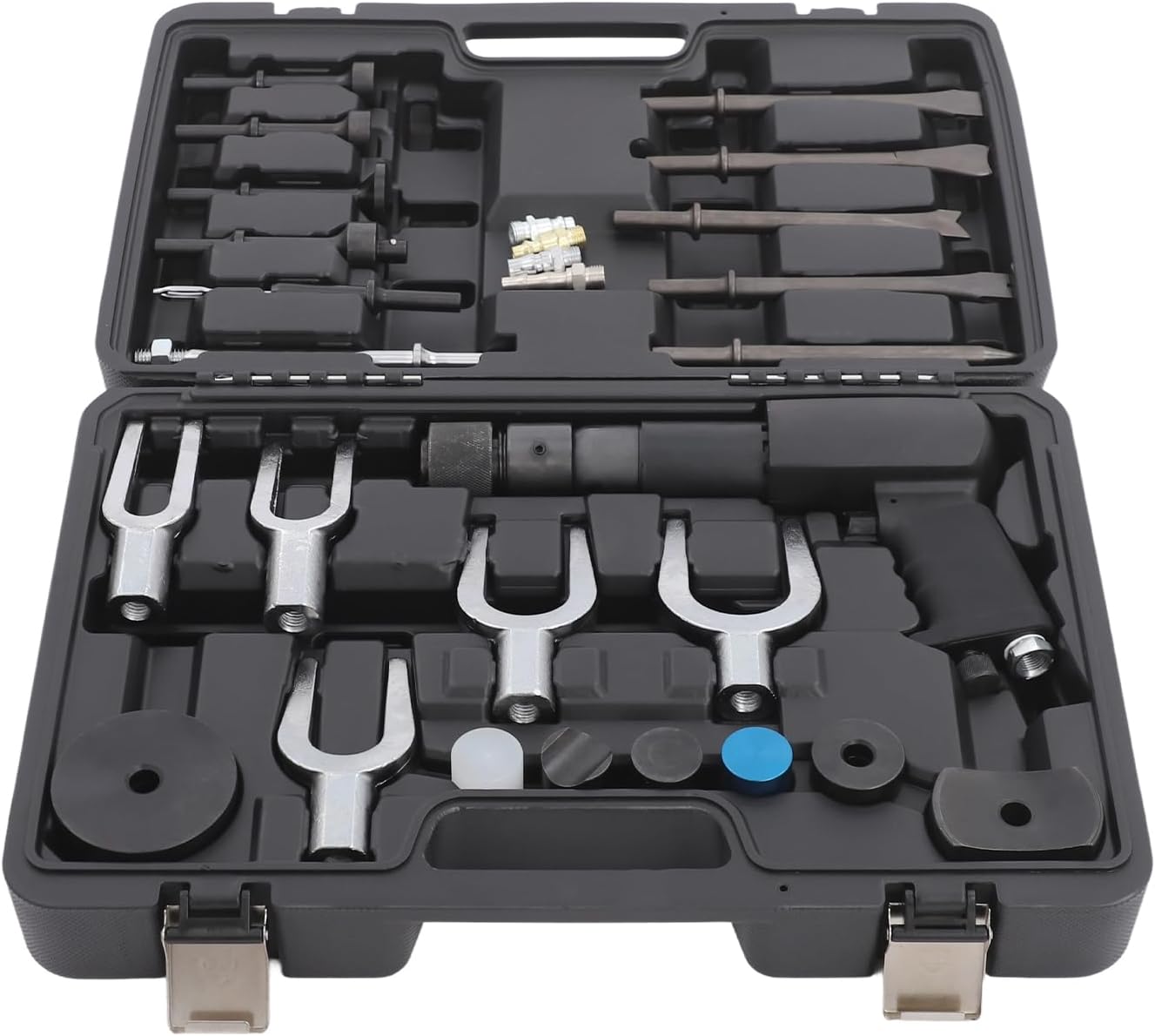Air Hammer Kit, 2100BPM, 90psi, Shovel Heads, Ball Joint Separator Sets, Pneumatic Hammer Bits Multi-functional Pneumatic Hammer Set (Black)