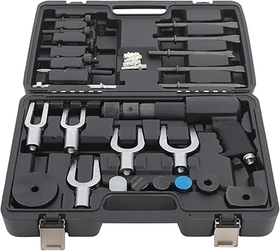 Air Hammer Chisel Kit, 2100 BPM, 3.94 Stroke, Multi-functional Pneumatic Hammer Set - Include Shovel Heads, Ball Joint Separators, Hammer Bits & Carrying Case, Air Hammer Punch Set