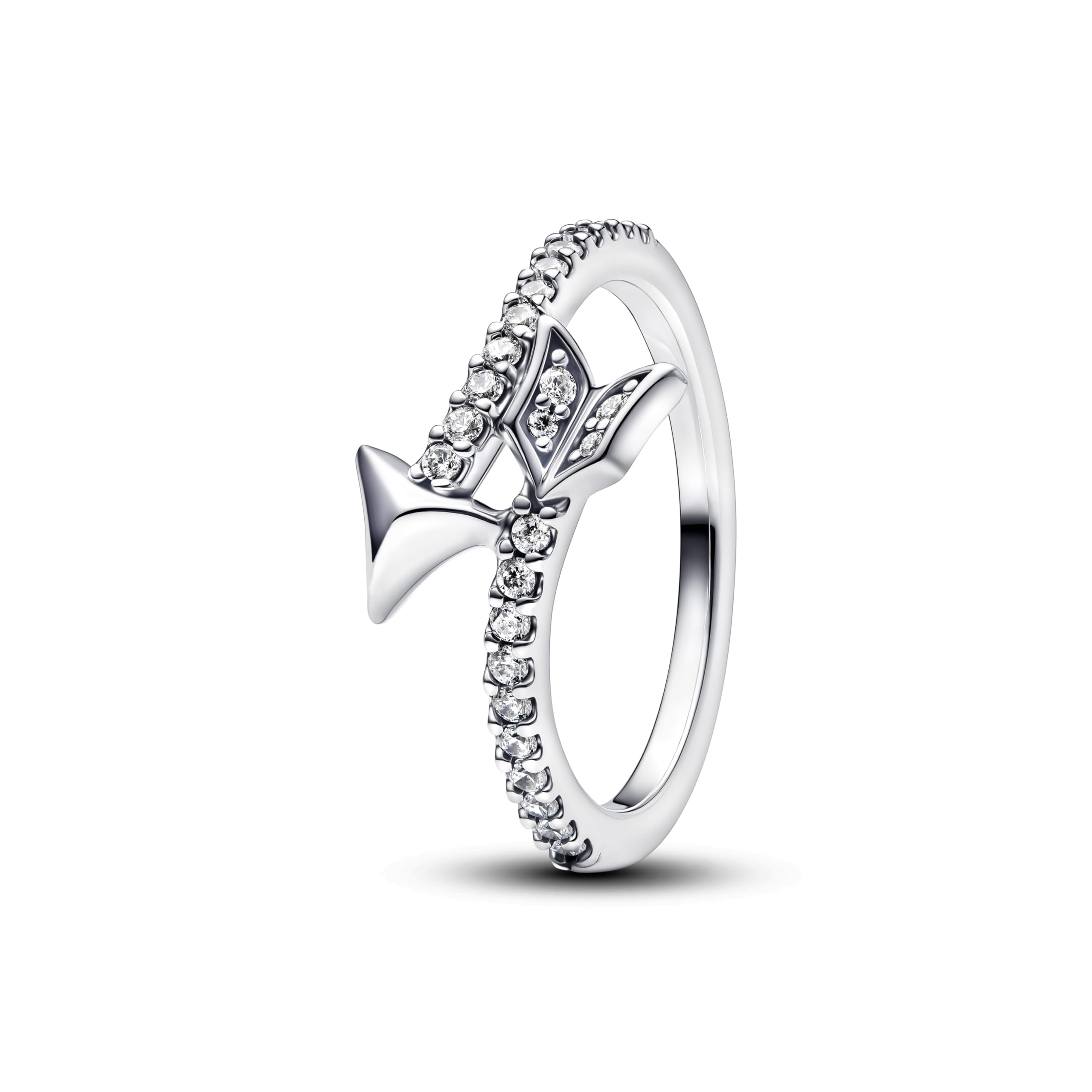 PANDORA Anillo para mujer con flecha brillante, plata 193619C01