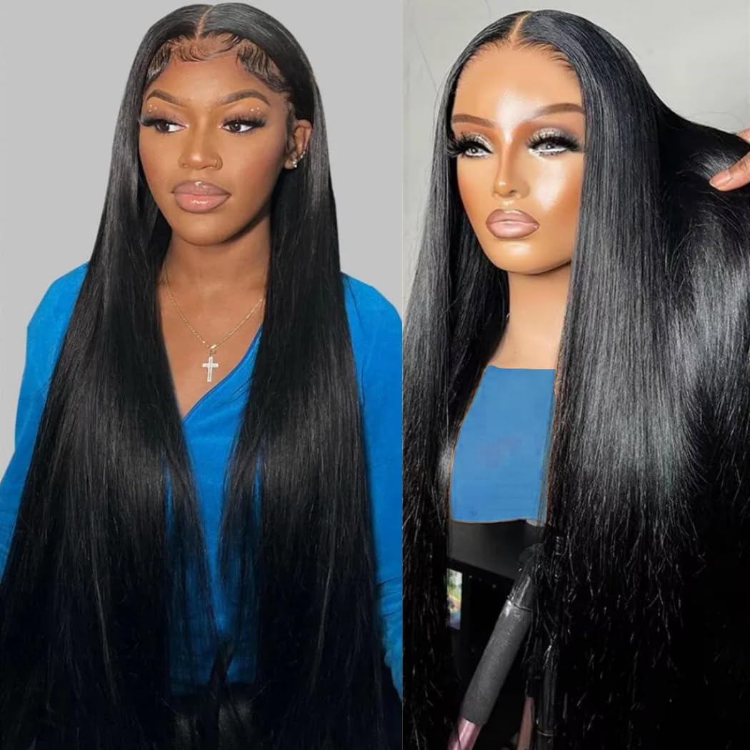 32 Inch 13x6 Straight Lace Front Wigs - 180% Density HD Lace Front Wigs with Pre-Plucked Baby Hair