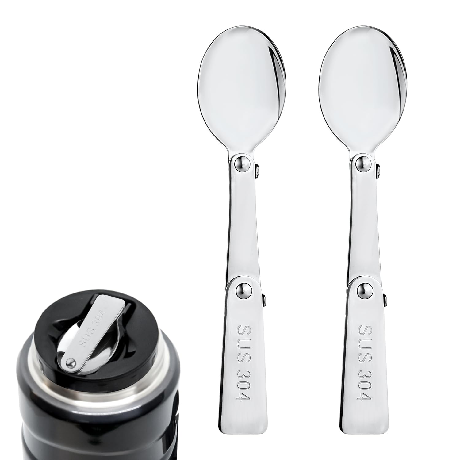 Buy 2pcs Folding Spoons for THERMOS FUNTAINER Food Jar 16 Oz, Spoon
