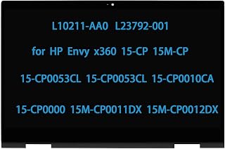 L23792-001 Screen Replacement for HP Envy X360 15-CP0053CL 15M-CP0011DX 15M-CP0012DX 15-CP 15M-CP 15Z-CP000 15.6" LCD Touch Screen Display Digitizer Assembly FullHD(1920 * 1080)