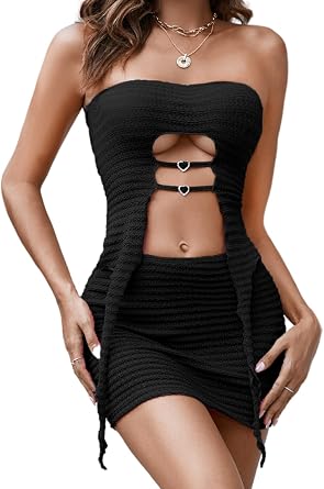 Kaei&Shi 2000s Mini Skirt 2 Piece Set, Sexy Night Out, Rave Party Clubwear