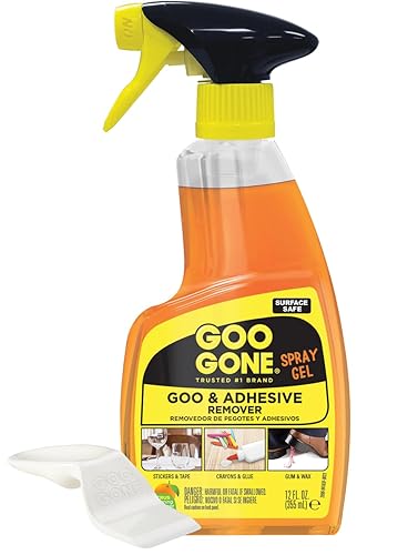 Goo Gone Spray Adhesive Remover Gel 12 Oz with Scraper,