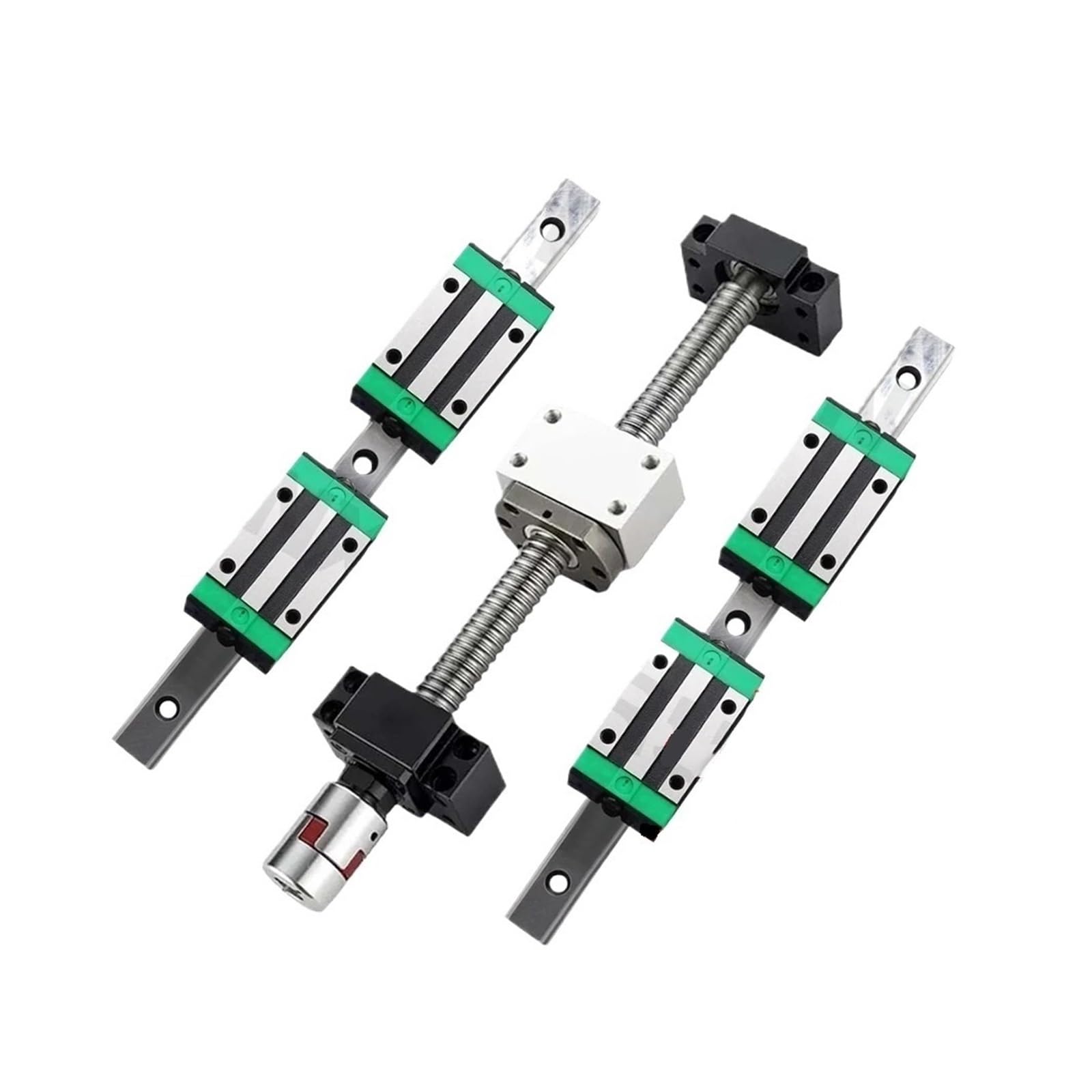 Guida al movimento lineare in miniatura Guida lineare 2 pezzi HGR20 + 4 blocchi di scorrimento HGH20CA + vite a ricircolo di sfere SFU1610 con estremità lavorata for BK/BF12(550mm)