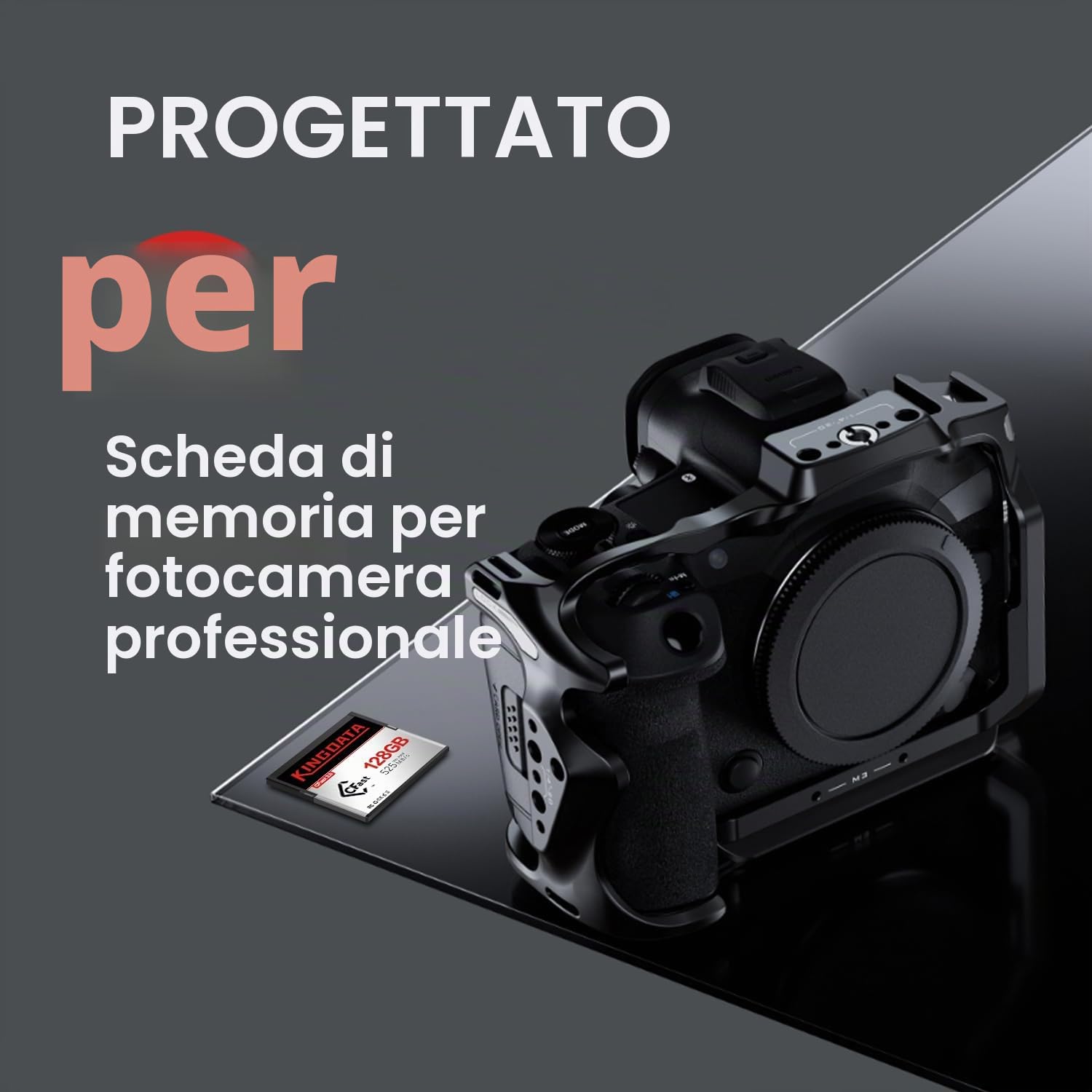 CFast 2.0 128GB Scheda di memoria CF card ad alta velocità GBper video 4 K registrazione HD compatibile con fotocamere professionali