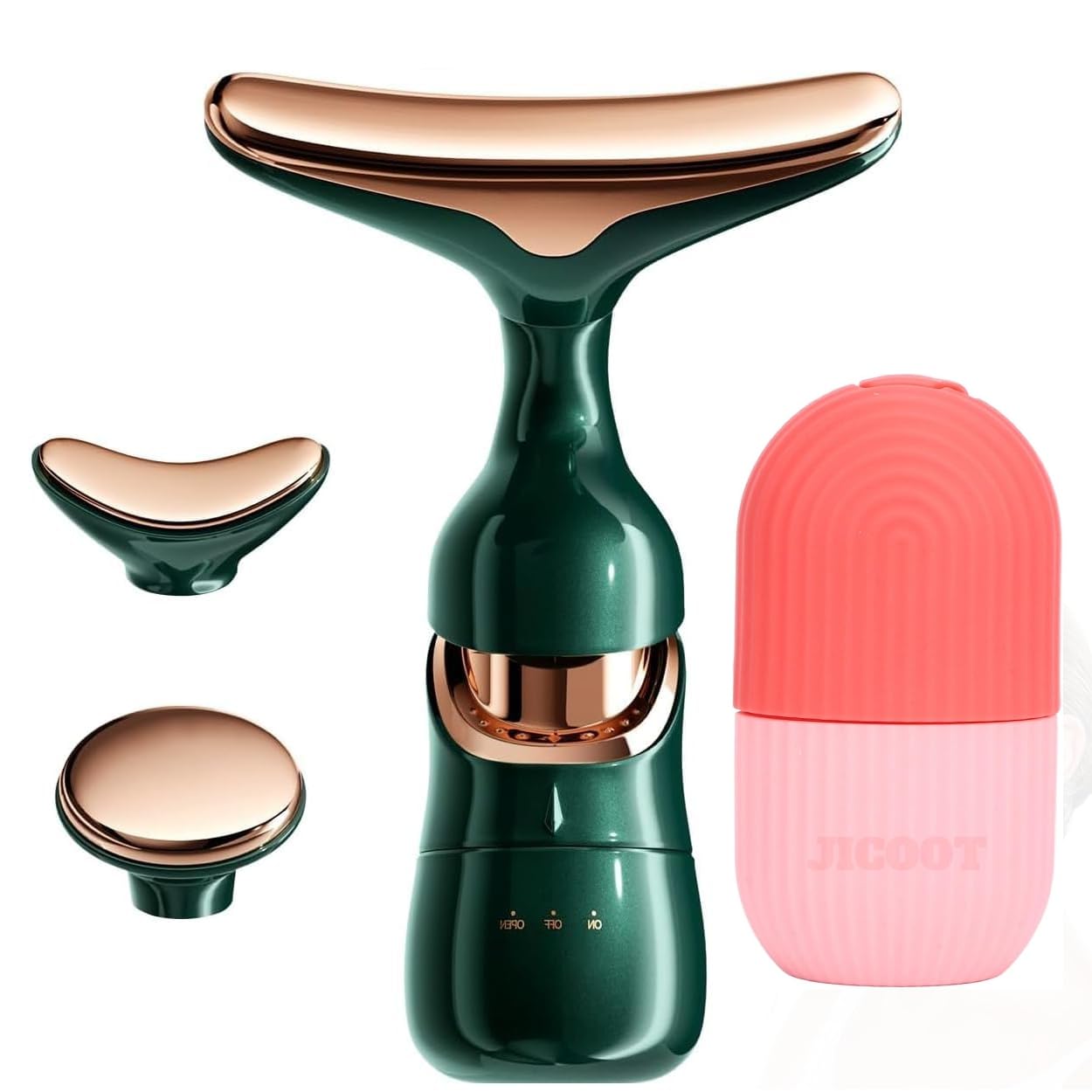 JICOOT 3-in-1 Firming Wrinkle Beauty Massager for Face and Neck, Facial Massager for Skin Care, Thermal and Vibration Technologies for Skin Care Improve Glowing Skin, Smooth and Tightening Skin (B0DJ1LDWMZ) Amazon Price History, Amazon Price Tracker