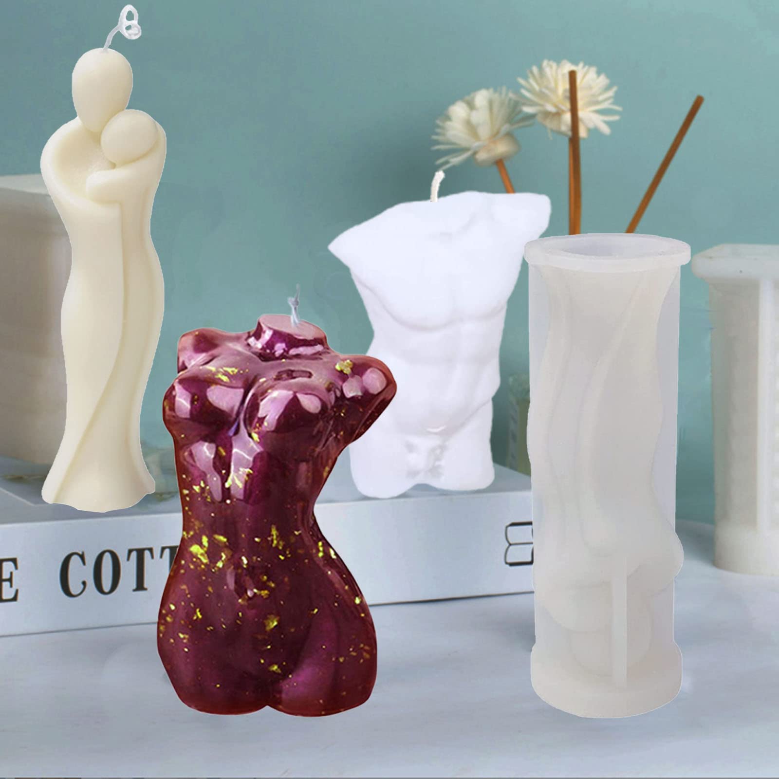 Stampo In Silicone Per Candele 3D – Forma Coppia Che Si Abbraccia, Stampo Per Colata Di Candele, Saponi E Resina, Idea Regalo Romantica - 3